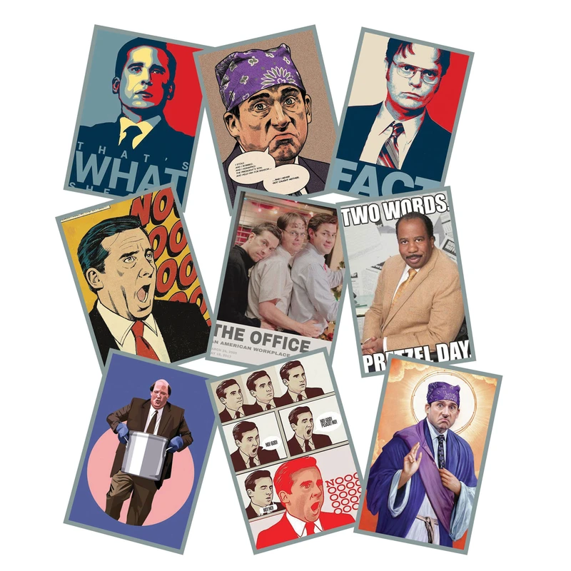 استیکر لپ تاپ طرح سریال آفیس کد 2011 مجموعه 9 عددی