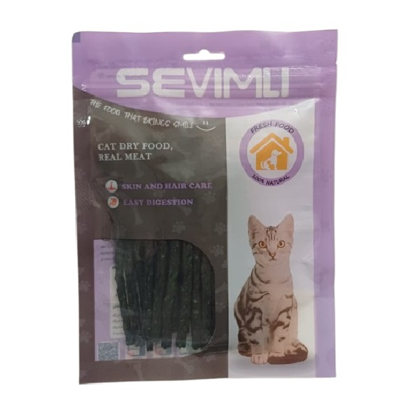 تشویقی گربه سویملی مدل مدادی طعم مرغ و بلوبری وزن 80 گرم