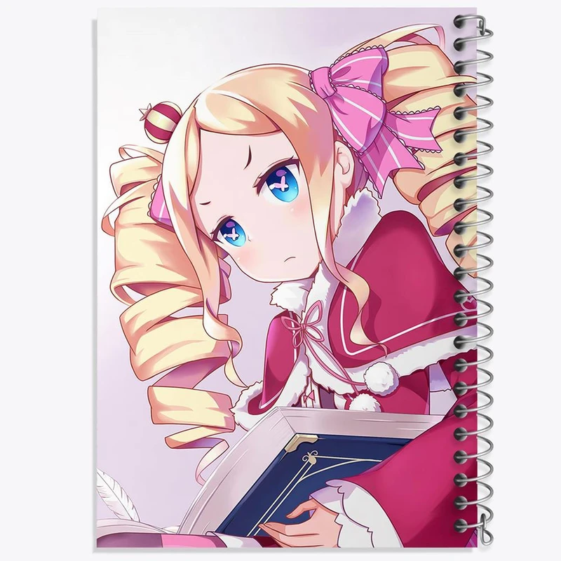 دفتر شطرنجی 50 برگ خندالو طرح براتریس انیمه ری زیرو ReZero کد 12847