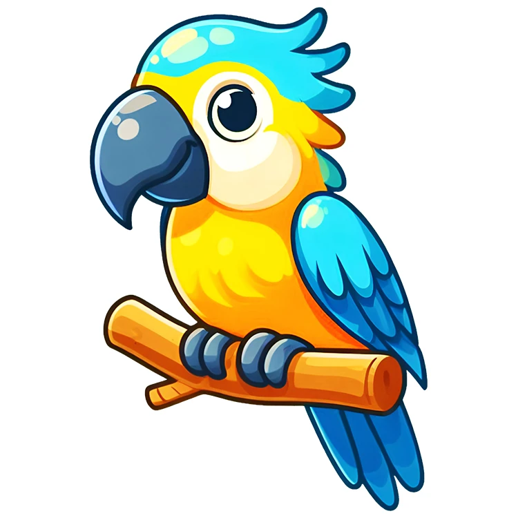 استیکر پارچه و لباس پاد آفرین مدل طوطی کد DKST597