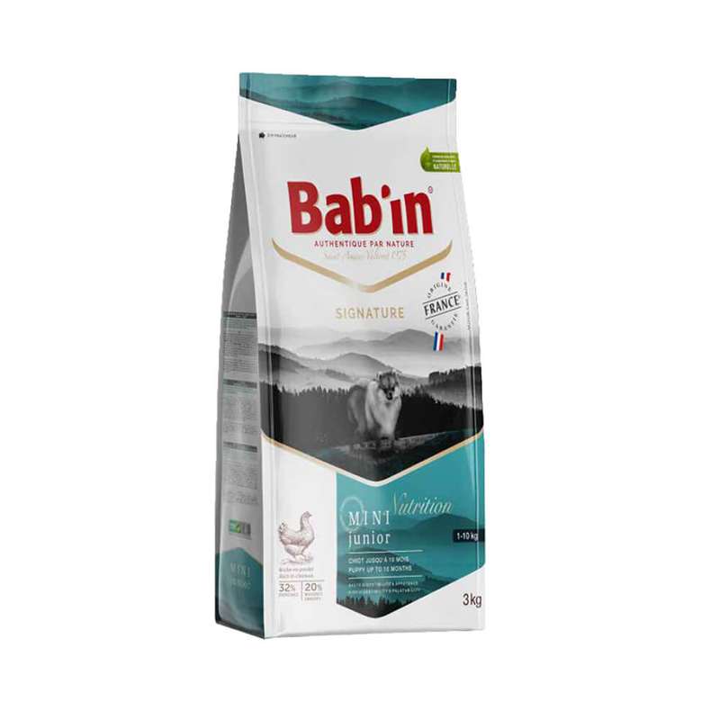 غذای خشک توله سگ نژاد کوچک بابین مدل سیگنیچر مرغ وزن 3 کیلوگرم