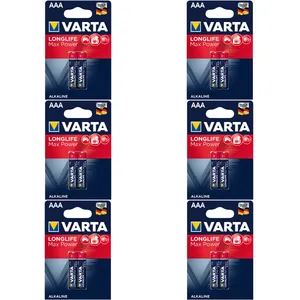 باتری نیم قلمی وارتا مدل LongLife Max Power بسته 12 عددی