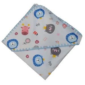 پتوی نوزادی جونیورز مدل Lion and Giraffe سایز 80×80 سانتی متر