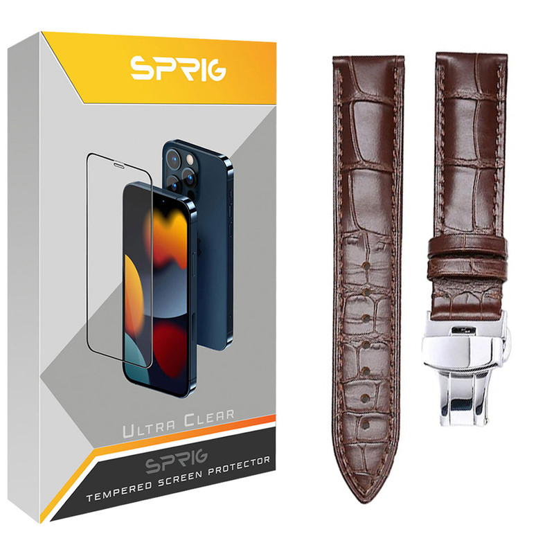 بند اسپریگ مدل Leather Genuine مناسب برای ساعت هوشمند سامسونگ Galaxy Watch 4 44mm / Watch 5 44mm