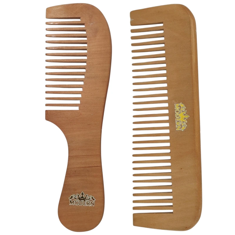 شانه مو مدرن مدل چوبی کد 1404003 مجموعه 2 عددی