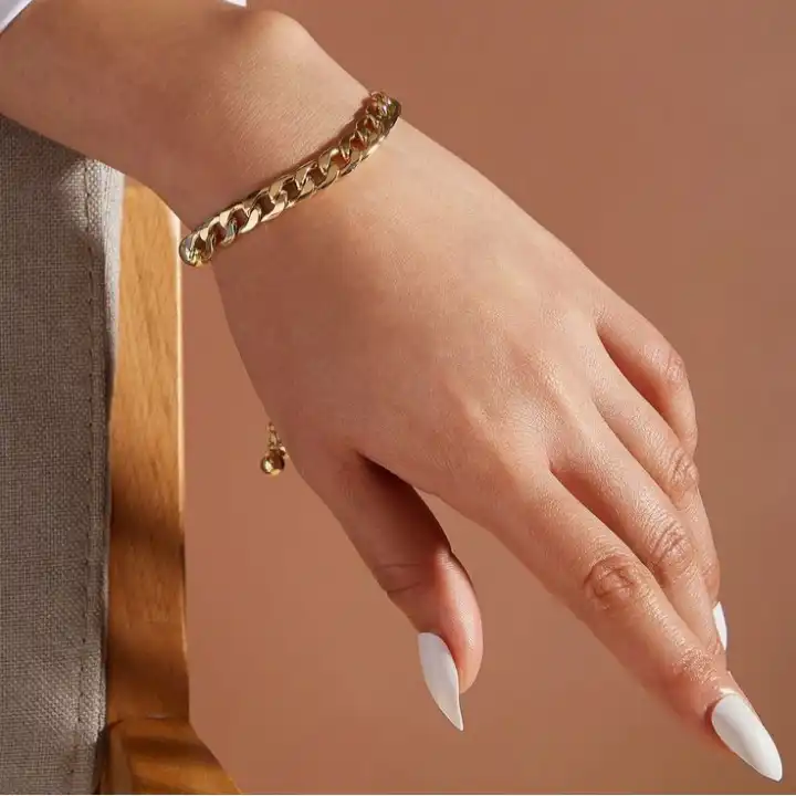 دستبند زنانه مدل زنجیر استیل کد 05