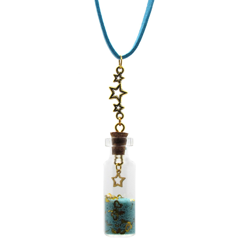 گردنبند دخترانه طرح بطری و ستاره کد NEC006