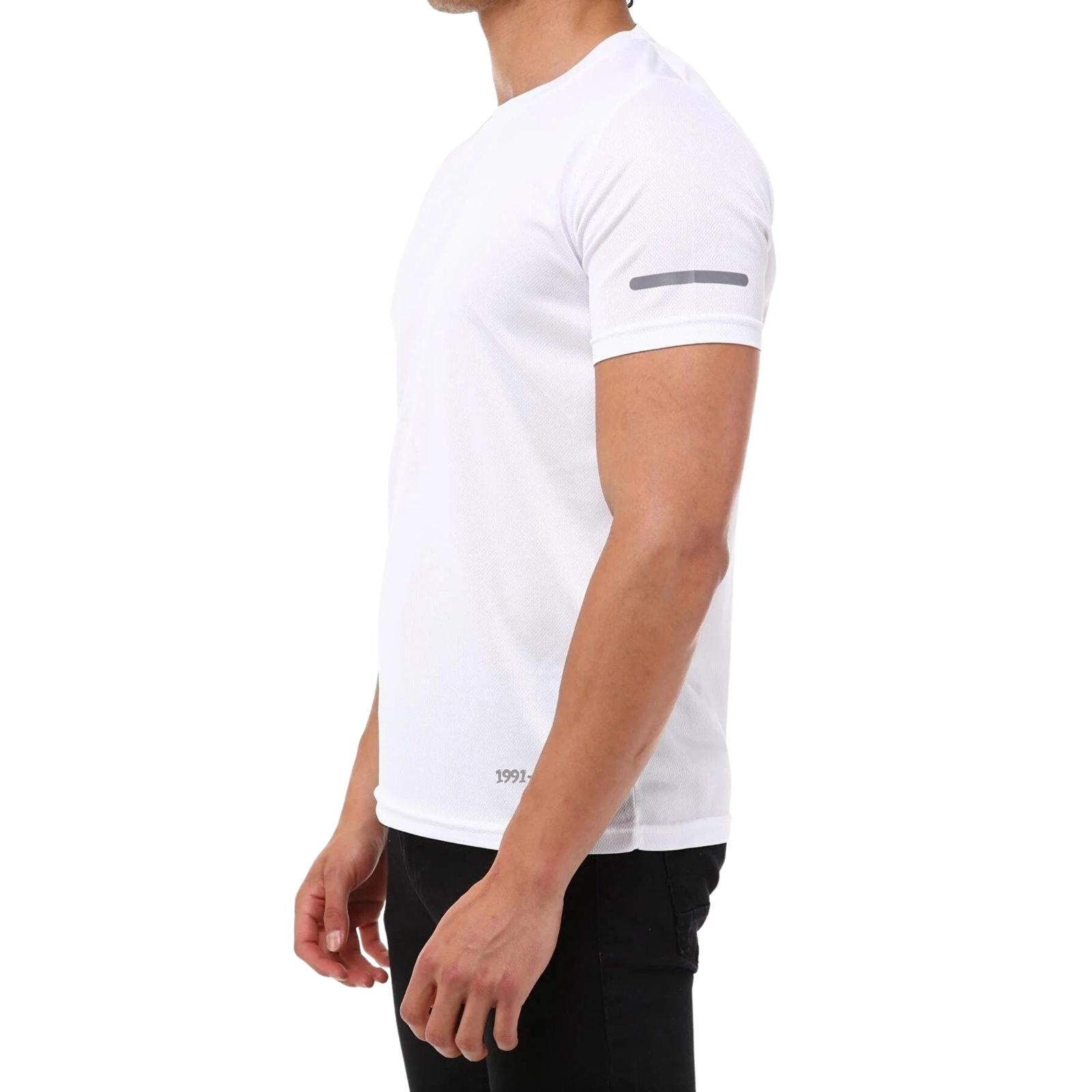 تی شرت آستین کوتاه ورزشی مردانه نوزده نودیک مدل TS1962 W -  - 3