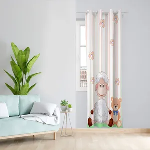  پرده مدل اتاق کودک مخمل پانچی کد 4551 سایز 140x200 سانتی متر