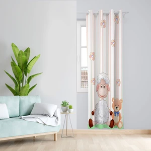 پرده مدل اتاق کودک مخمل پانچی طرح پسرانه کد 4551 سایز 140x280 سانتی متر