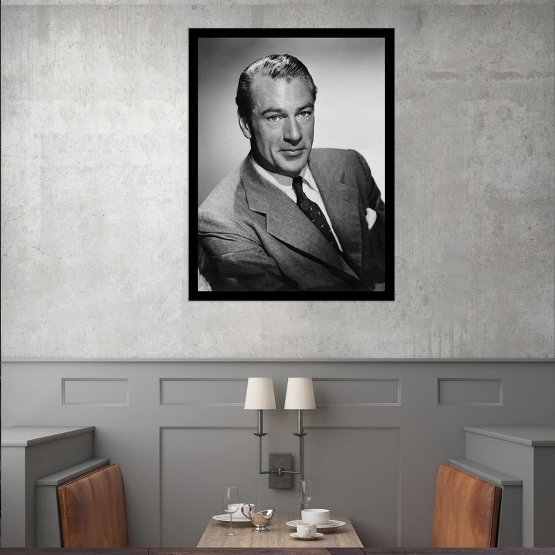 تابلو بکلیت طرح مشاهیر سینمای جهان گری کوپر مدل قاب شاسی B-S9724