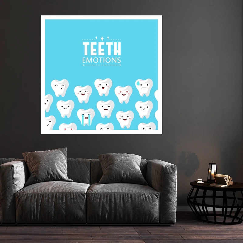 تابلو بکلیت طرح بهداشت دندان مدل قاب شاسی  W-S10128
