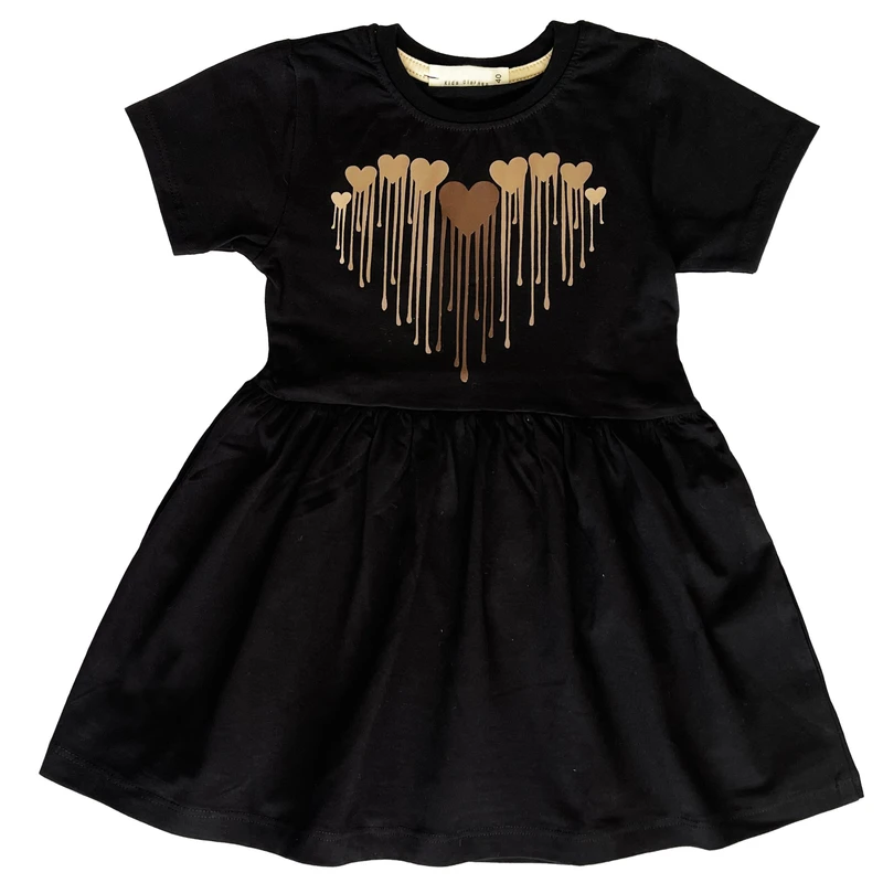 پیراهن آستین کوتاه یقه گرد دخترانه مدل BL083