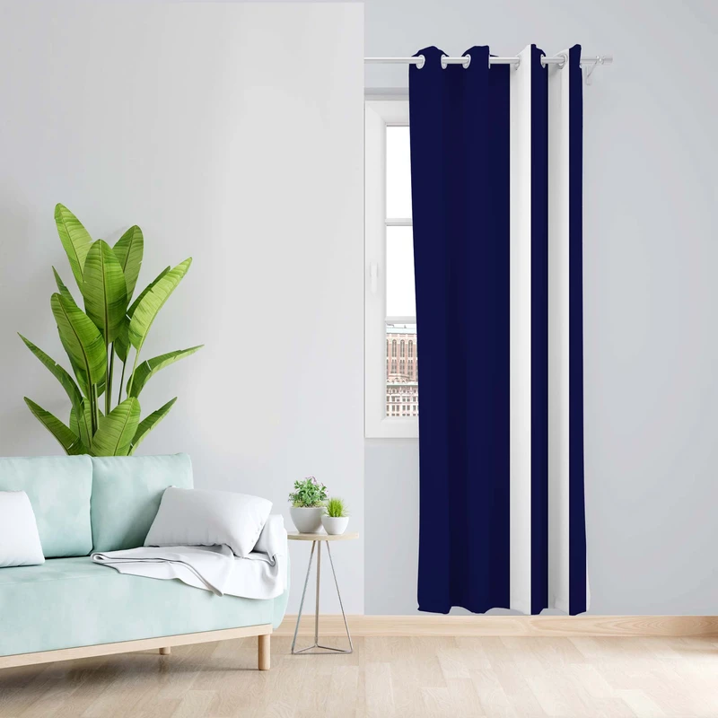 پرده طرح راه راه مدل مخمل پانچی کد 5180R z سایز 140x200 سانتی متر
