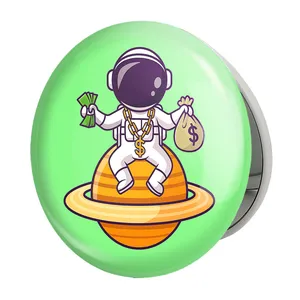 آینه جیبی خندالو طرح فضانورد مدل تاشو کد 25098 