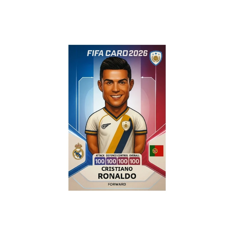 اسباب بازی زینتی مدل کارت فوتبال رونالدو کد 17