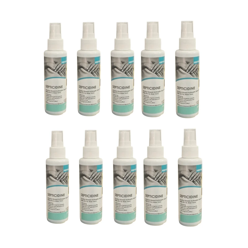 اسپری ضدعفونی کننده دست سپتی سیدین مدل SP حجم 125 میلی لیتر مجموعه 10 عددی