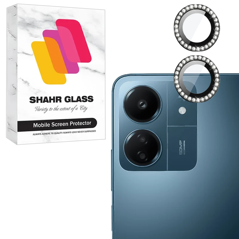 محافظ لنز دوربین شیشه‌ای شهر گلس مدل NRIS20 مناسب برای گوشی موبایل شیائومی Redmi 13C 4G / Poco C65