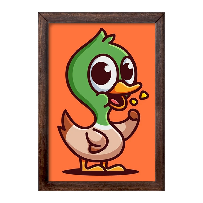 تابلو خندالو طرح حیوانات بامزه جوجه اردک کد 28175