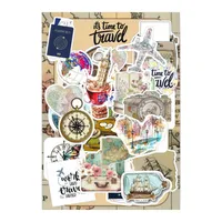 کارت پستال مدل Time to travel بولت ژورنال و اسکرپ بوک 