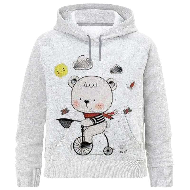 هودی پسرانه مدل خرس دوچرخه کدF786