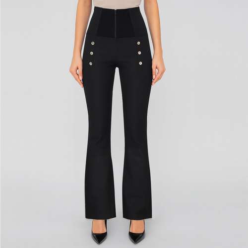 شلوار زنانه مدل کمر گنی بوت کات کد 128