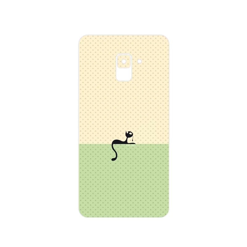 برچسب پوششی ماهوت مدل Minimal Internet Cat Icon مناسب برای گوشی موبایل سامسونگ Galaxy A8 Plus 2018