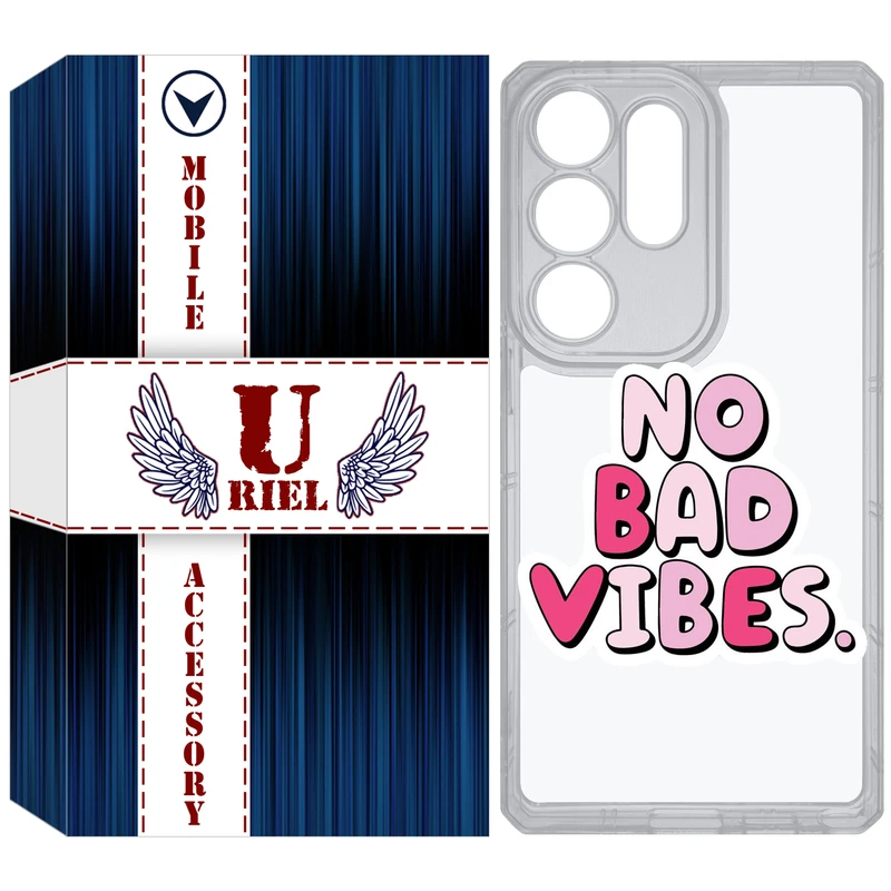 کاور یوریل مدل Clear کد 92 طرح انرژی مثبت مناسب برای گوشی موبایل سامسونگ Galaxy S25 Ultra