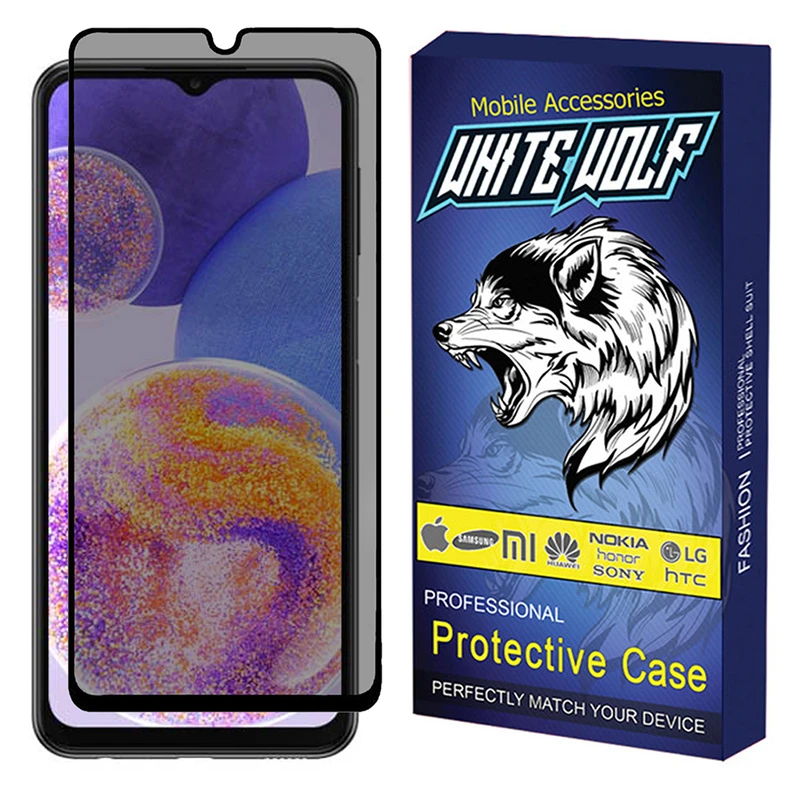 محافظ صفحه نمایش حریم شخصی وایت ولف مدل WGP3 مناسب برای گوشی موبایل سامسونگ Galaxy A23