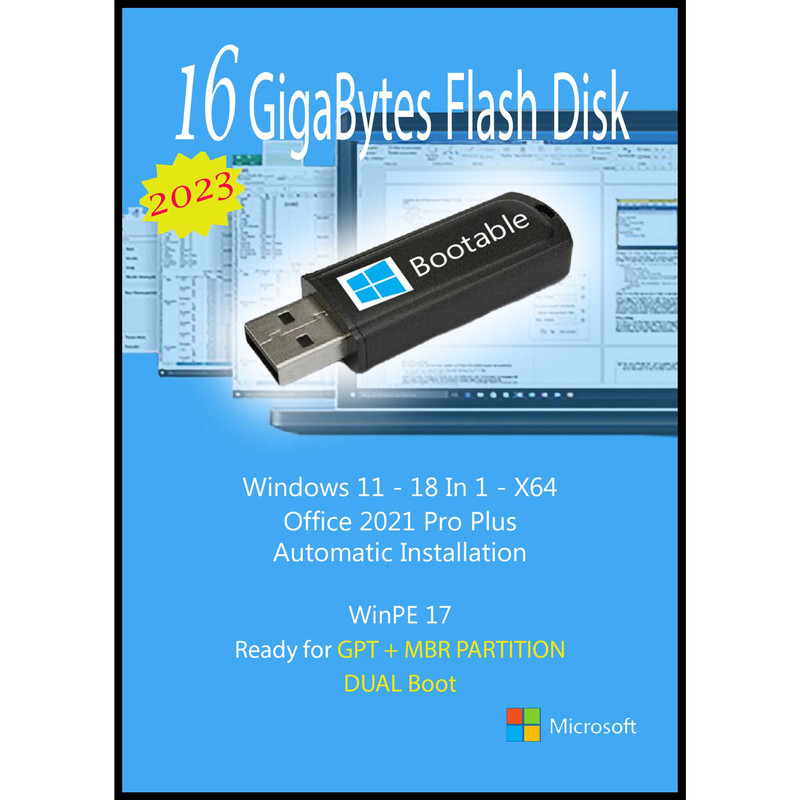 سیستم عامل Windows 11 X64 18in1 - Office 2021 نشر مایکروسافت 
