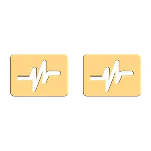 گوشواره طلا 18 عیار زنانه فرشته مدل ضربان قلب WEL-000372