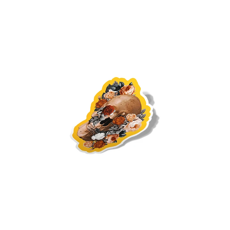 استیکر تزئینی موبایل و تبلت لولو مدل اسکلت و گل SKULL کد 520
