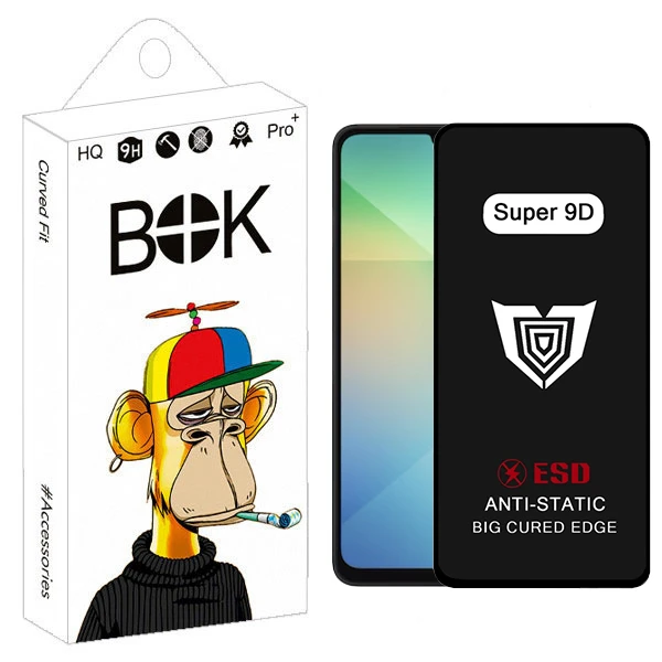 محافظ صفحه نمایش بوک مدل Super 9D Pro مناسب برای گوشی موبایل سامسونگ Galaxy A06 / Note 13R / Poco C65