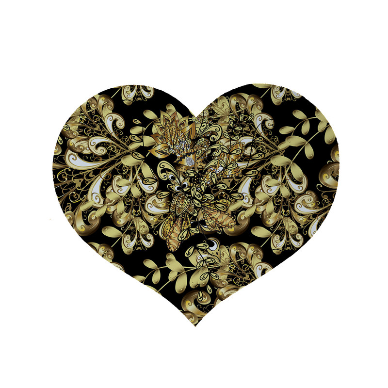 پادری مدل قلب طرح گل کد 5945 سایز 90x90 سانتی متر