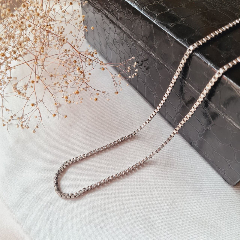 زنجیر زنانه استینلس استیل مدل ونیزی کد j10