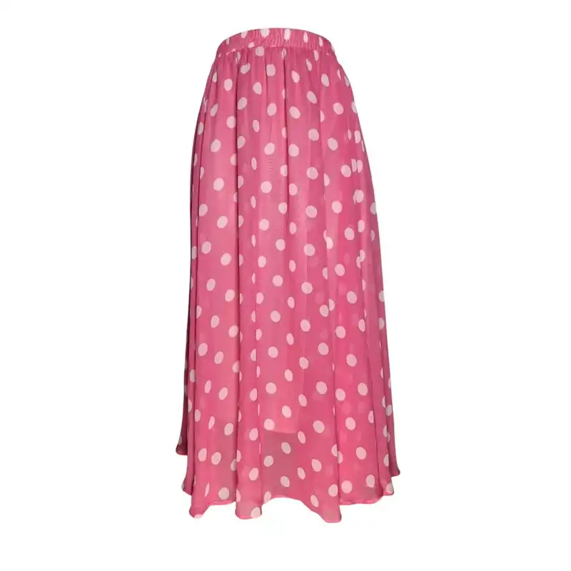 دامن کلوش زنانه مدل حریر رنگ صورتی