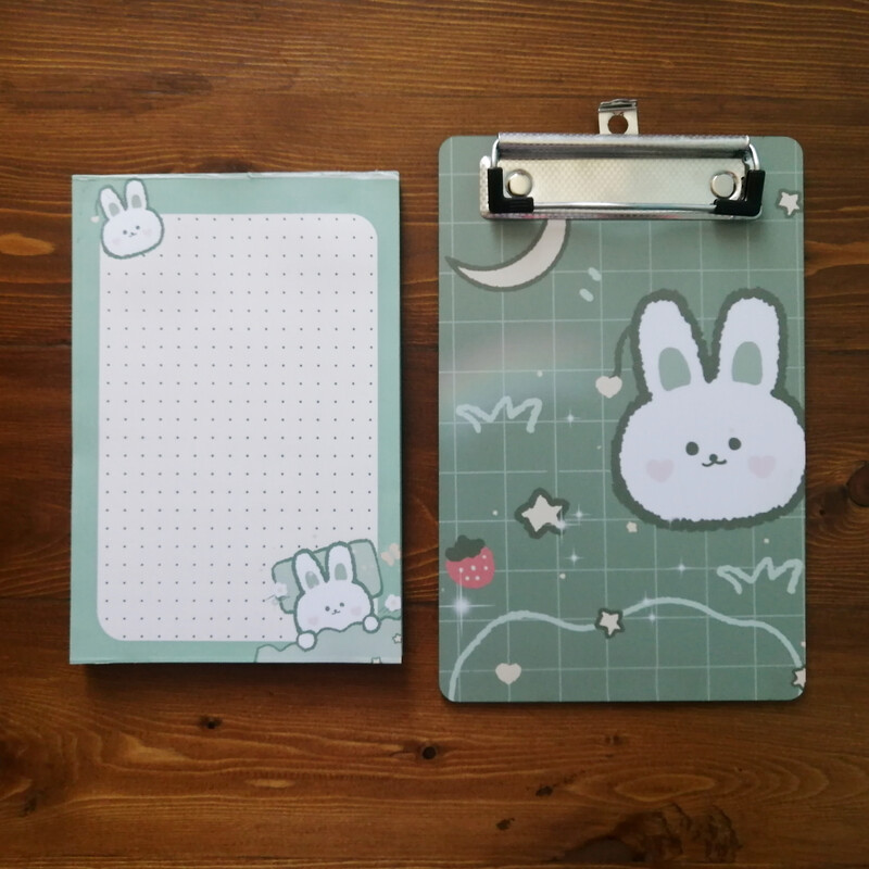 تخته شاسی طرح خرگوش کیوت فانتزی سایز A6 به همراه کاغذ