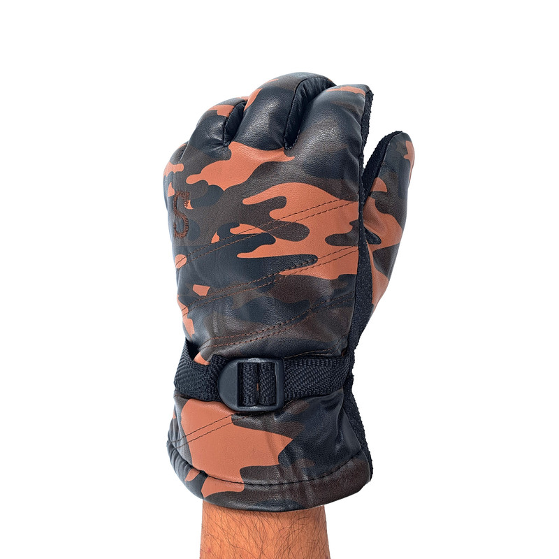 دستکش موتورسواری مدل چریکی طرح S کد 1017