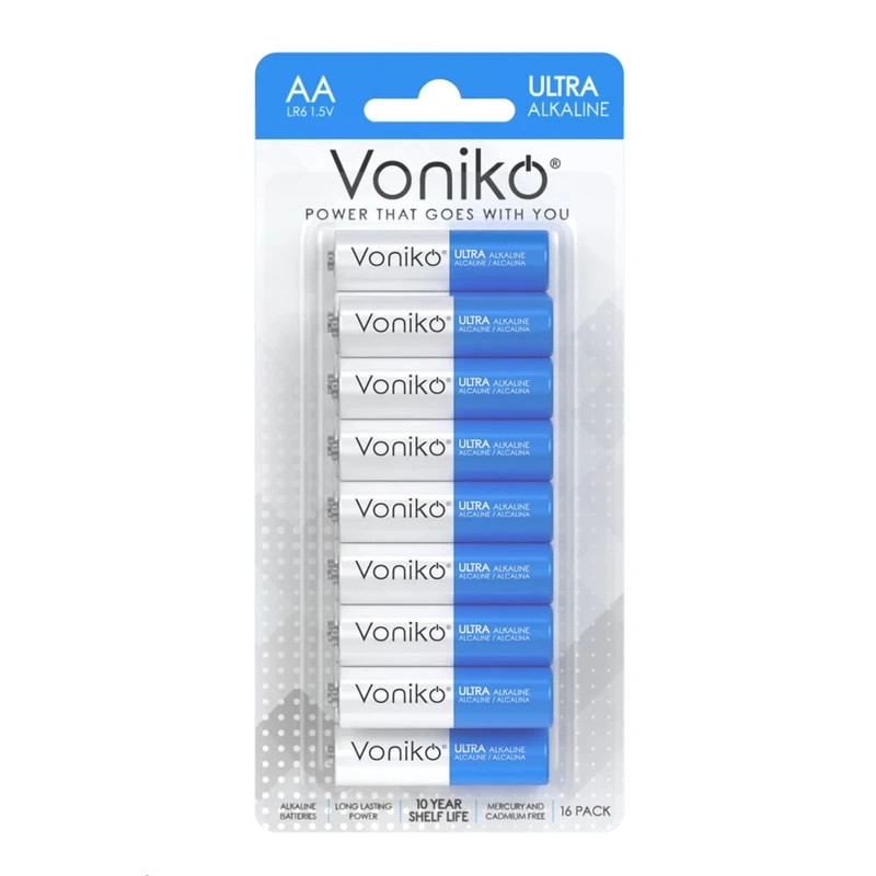 باتری قلمی ونیکو مدل اولترا آلکالاین بسته 16 عددی