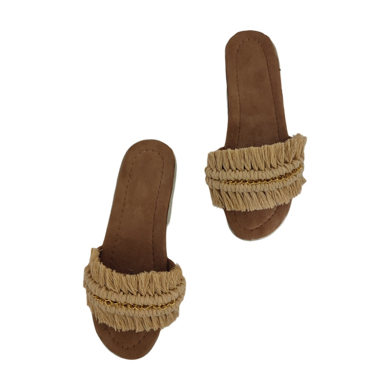 صندل زنانه مدل مکرومه