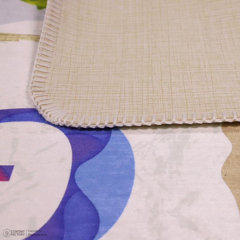 فرش پارچه ای ایپک مدل طرح انگلیسی کد jp016 زمینه کرم