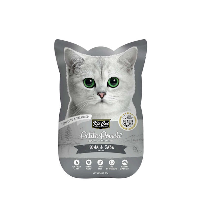 پوچ گربه بالغ کیت کت مدل Petite طعم ماهی تن و صبا وزن ۷۰ گرم