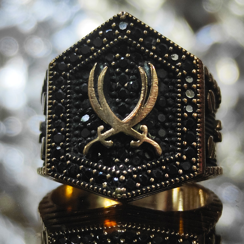 انگشتر مردانه مدل شمشیر ذوالفقار کد NH4