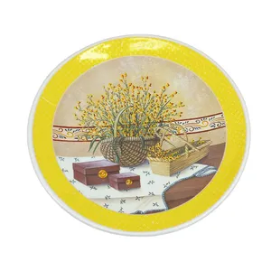 بشقاب مدل جعبه جواهر چوبی و گلدان کد 03