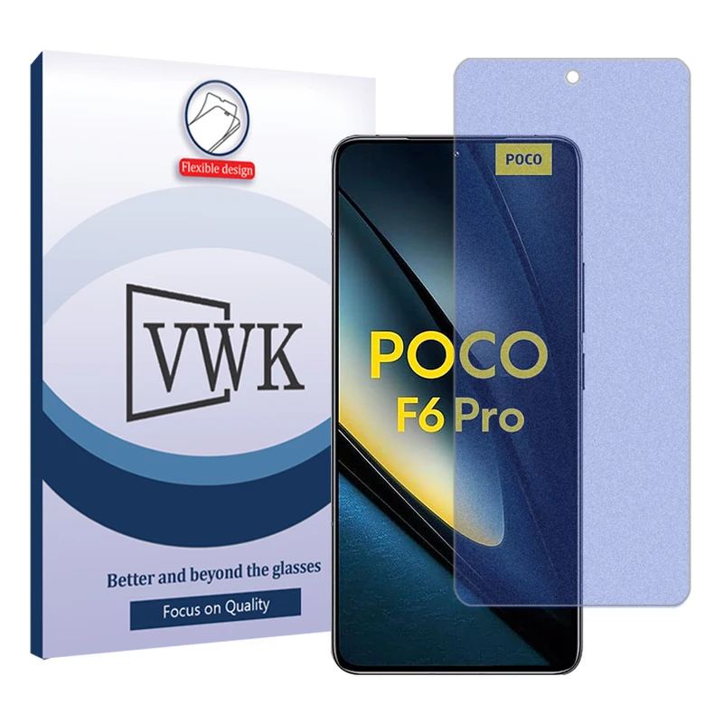 محافظ صفحه نمایش مات آنتی بلو وی دبلیو کی مدل Tough مناسب برای گوشی موبایل شیائومی Poco F6 Pro 