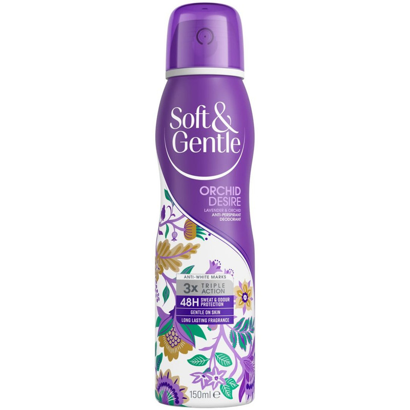 اسپری ضد تعریق زنانه سافت اند جنتل مدل ORCHID DESIRE حجم ۱۵۰ میلی لیتر