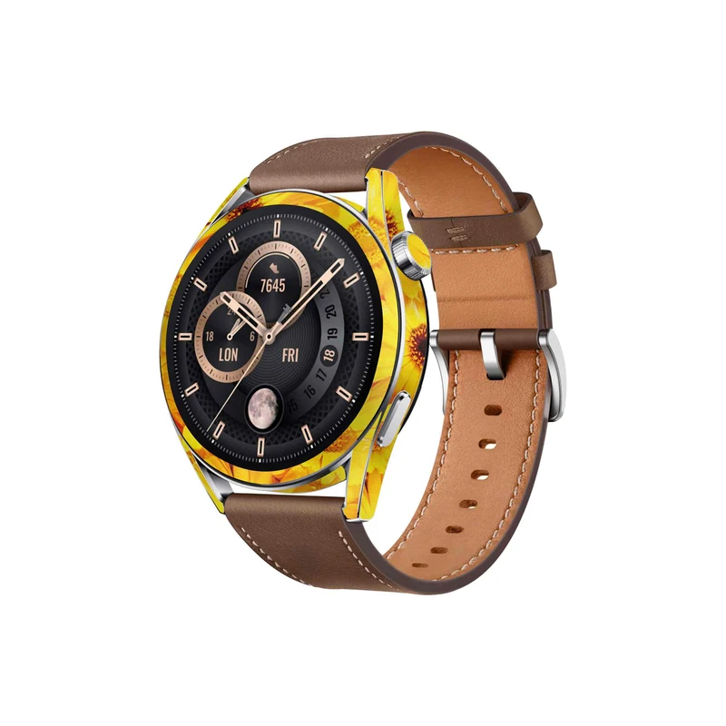 برچسب ماهوت طرح Yellow-Flower مناسب برای ساعت هوشمند هوآوی Watch GT 3 46mm