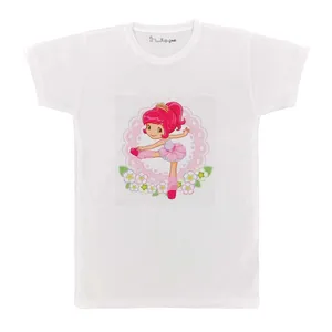 تی شرت بچگانه پرمانه طرح دختر توت فرنگی کد pmt.5175