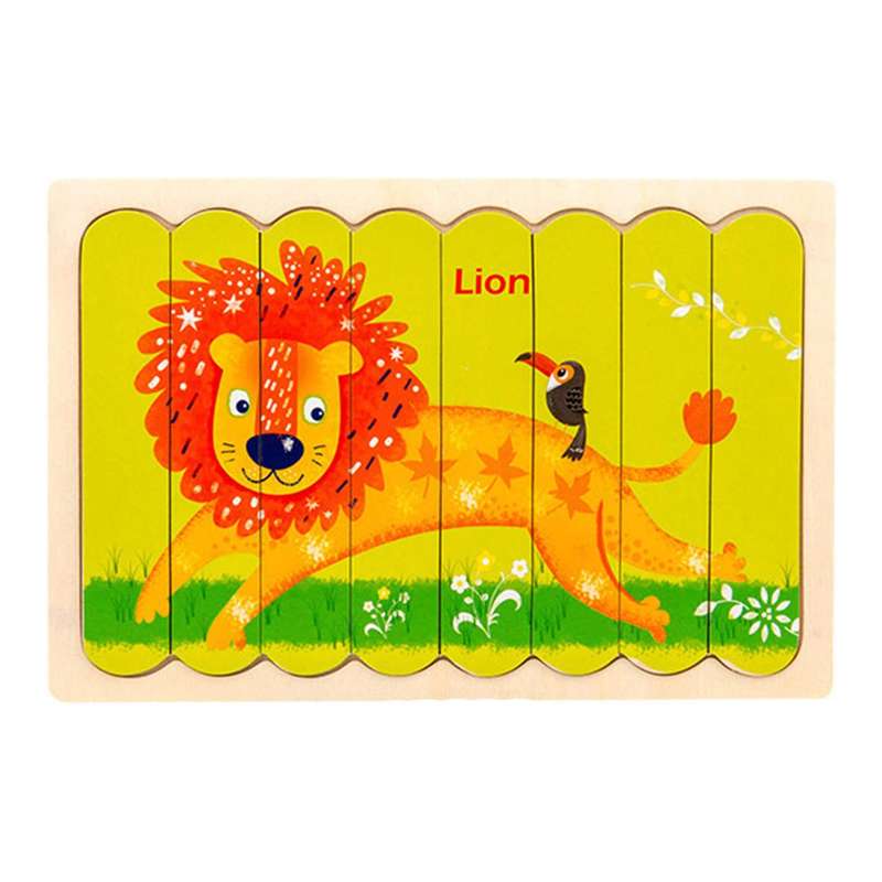 پازل آموزشی طرح Lion & Red ibis