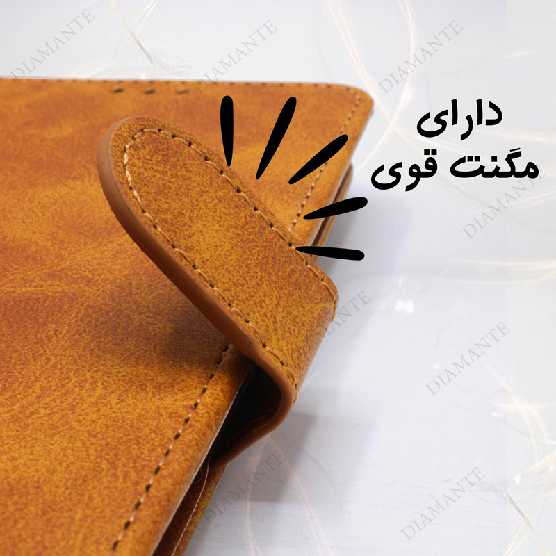کیف کلاسوری دیامانته مدل Grigio bk مناسب برای گوشی موبایل هوآوی Y9S به همرا بند آویز